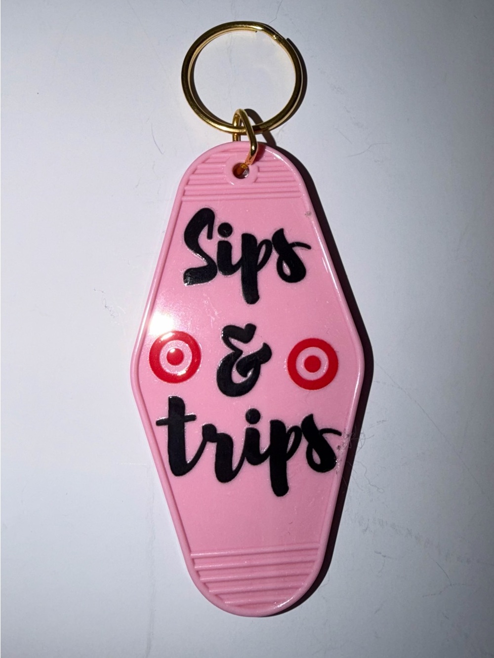 Target Bullseye Mascot Pink Motel Keychain
